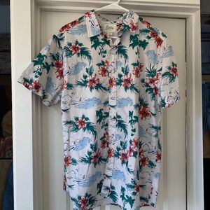 Bixby nomad Hawaiian print short sleeve button down